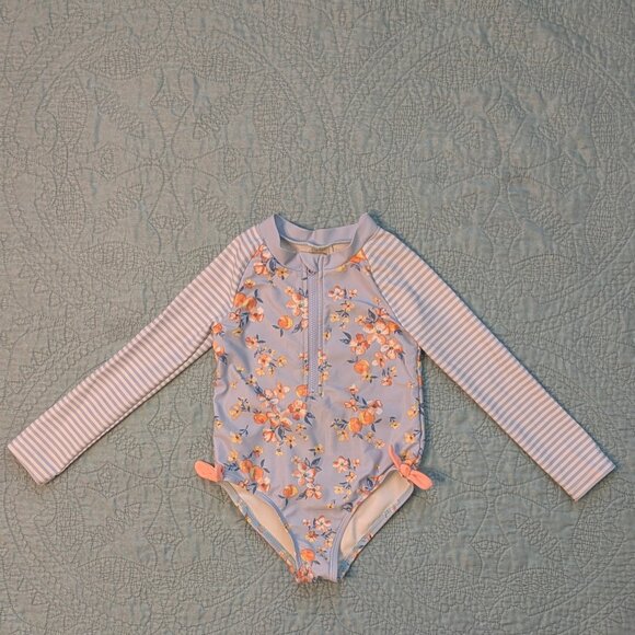 Carter Long Sleeve Swimsuit Toddler Girl Size 2T - Picture 10 of 12